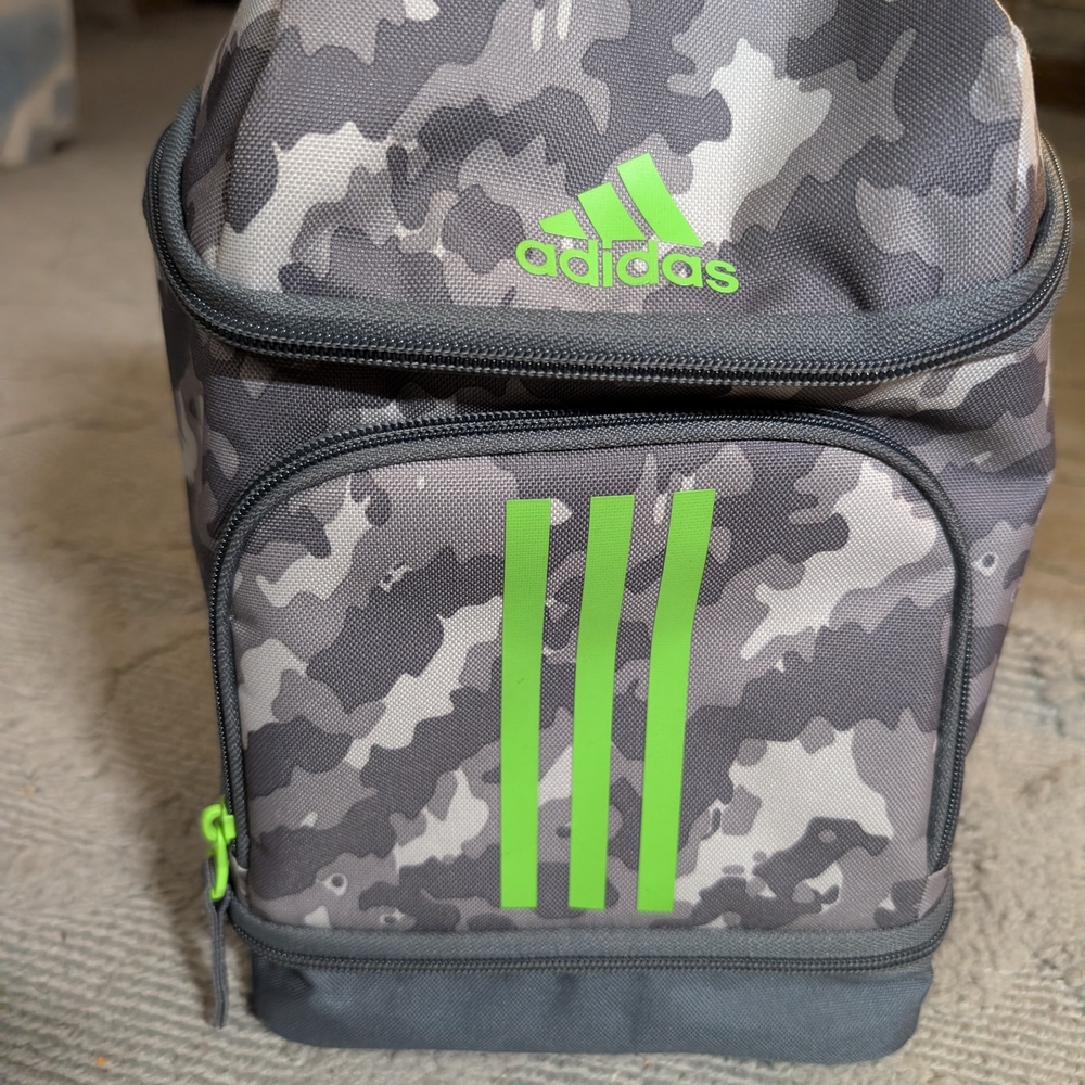 Adidas Camouflage Backpack with Neon Accents